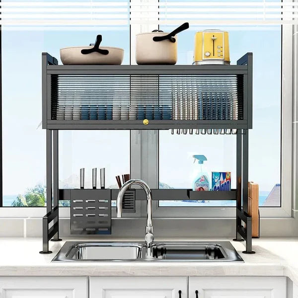 OFERTA 50%OFF - ORGANIZADOR CON TAPA ESCURRIDOR PLATOS