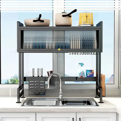 OFERTA 50%OFF - ORGANIZADOR CON TAPA ESCURRIDOR PLATOS